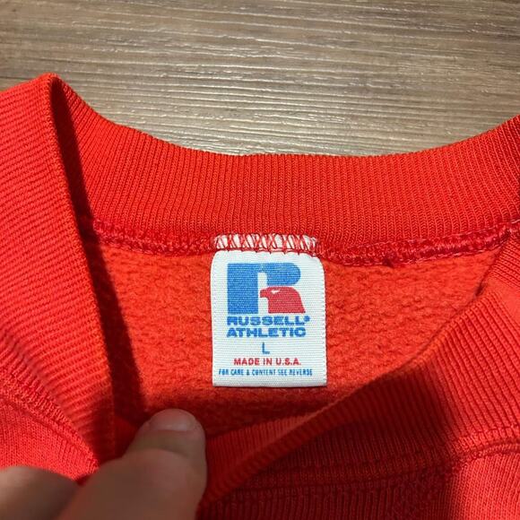 Vintage Illinois State Redbirds Cut-Off Sweatshirt Russell Athletic USA L - Picture 2 of 6